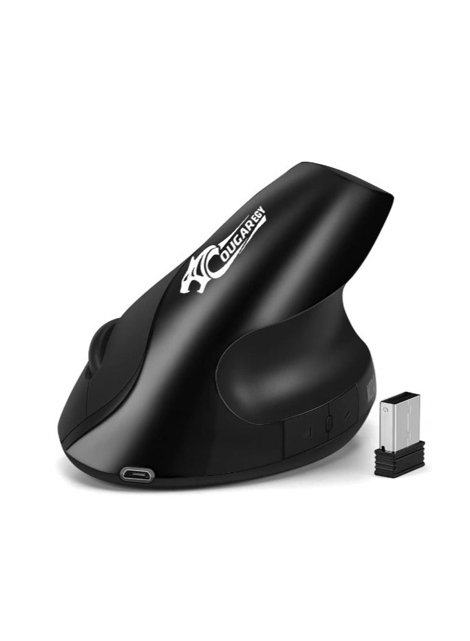 COUGAR EGY E1900 Vertical Ergonomic Wireless Mouse | 2.4GHz Wireless · Bluetooth | 1600 DPI | 4 Buttons · Quiet Click | 