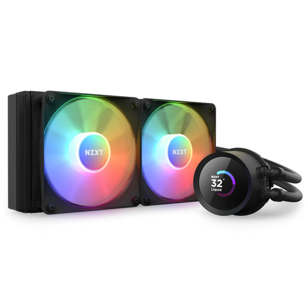 NZXT Kraken 240 RGB - RL-KR240-B1-240mm AIO CPU Wasserkühlung - 1,54" LCD Display 240x240-2x120mm RGB Core Fans - EIN Breakoutkabel zur einfachen I...