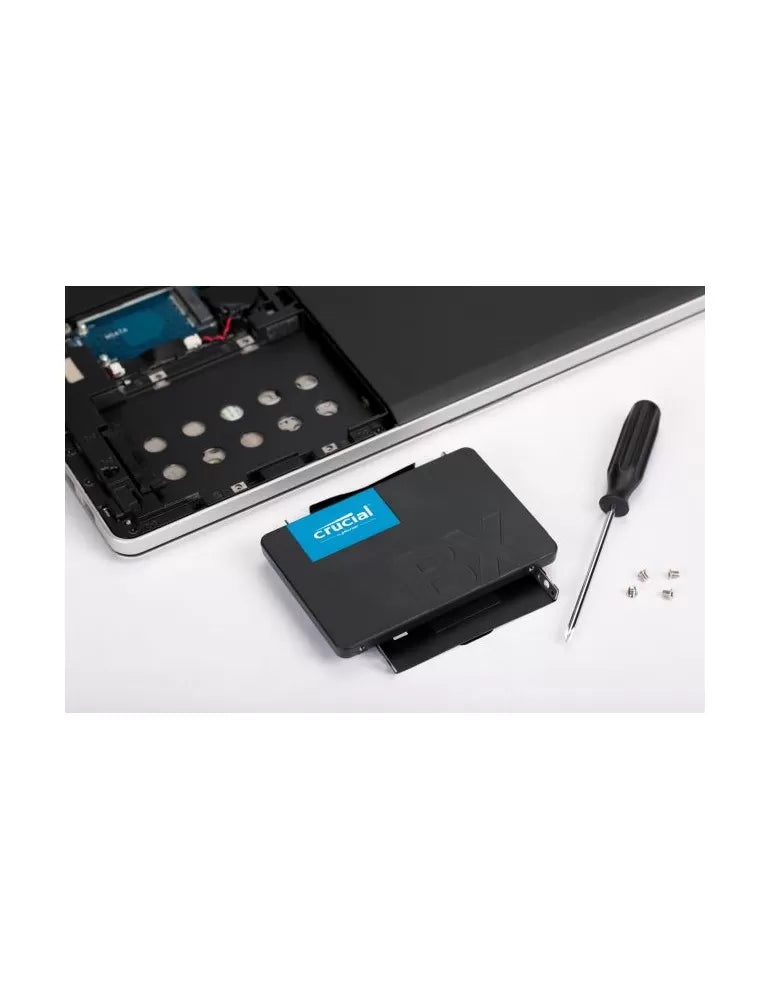Crucial BX500 500GB SATA SSD | SATA 6Gb/s · 2.5-inch (7mm) | Up to 550MB/s read | Micron 3D NAND · 120TBW | 3-year limited warranty