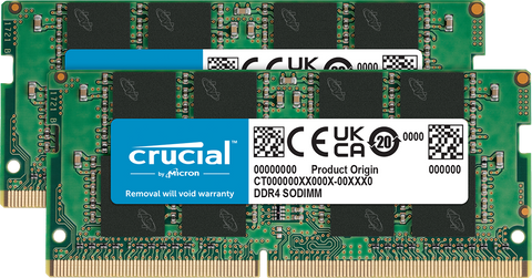 Crucial 32GB Kit (2x16GB) DDR4-3200 SODIMM Laptop Memory CT2K16G4SFRA32A