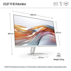 HP Series 5 524sw FHD IPS 23.8-Inch Gaming Monitor | Full HD 1920x1080 | 100Hz | IPS Panel | 99% sRGB | HDMI + VGA