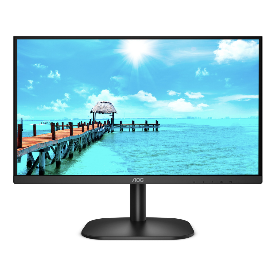 AOC 24B2XH 23.8-inch Full HD IPS Monitor | 1920x1080 @ 75Hz · 7ms GtG | 3-sided frameless · ultra-slim | 250 cd/m² · 100