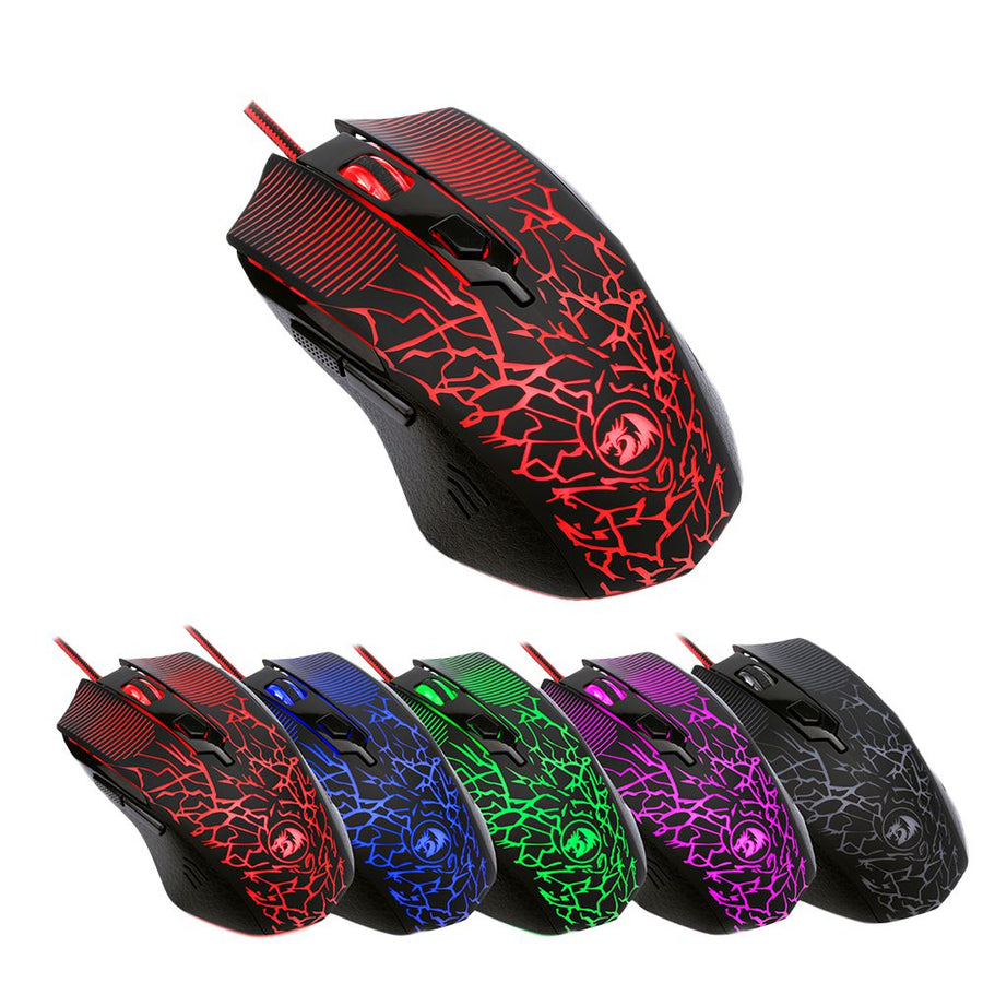 Redragon M608 Inquisitor Basic Gaming Mouse | 3200 DPI · Pixart 3168 | 4 On-The-Fly DPI Levels | 6 Buttons · 5 Programma