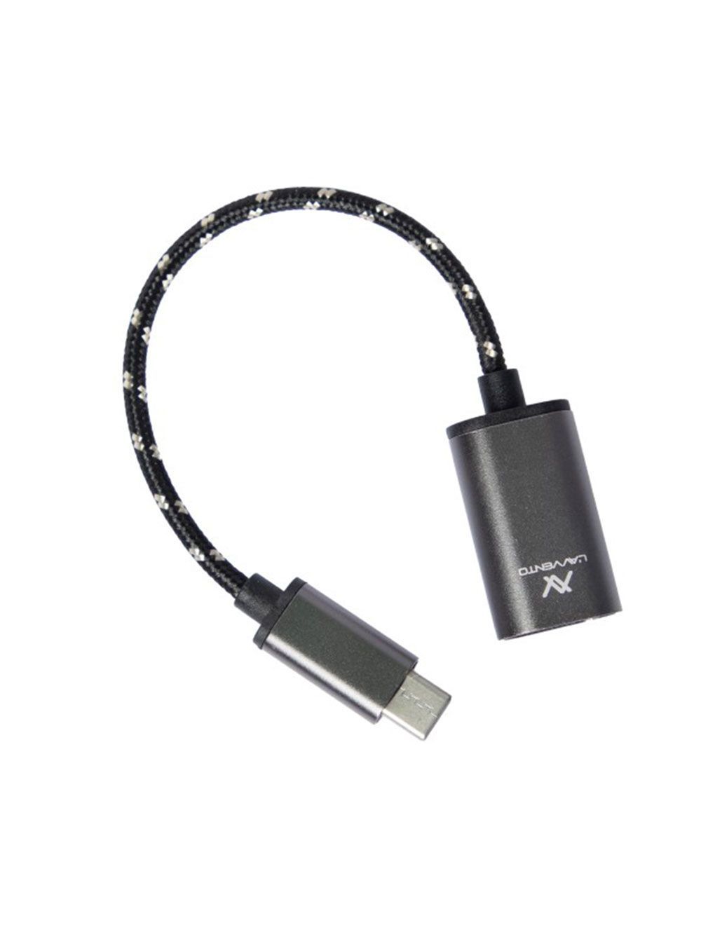 L'avvento DC136 USB OTG Adapter Cable | USB Type-C Male to USB-A Female | 20 cm | Black