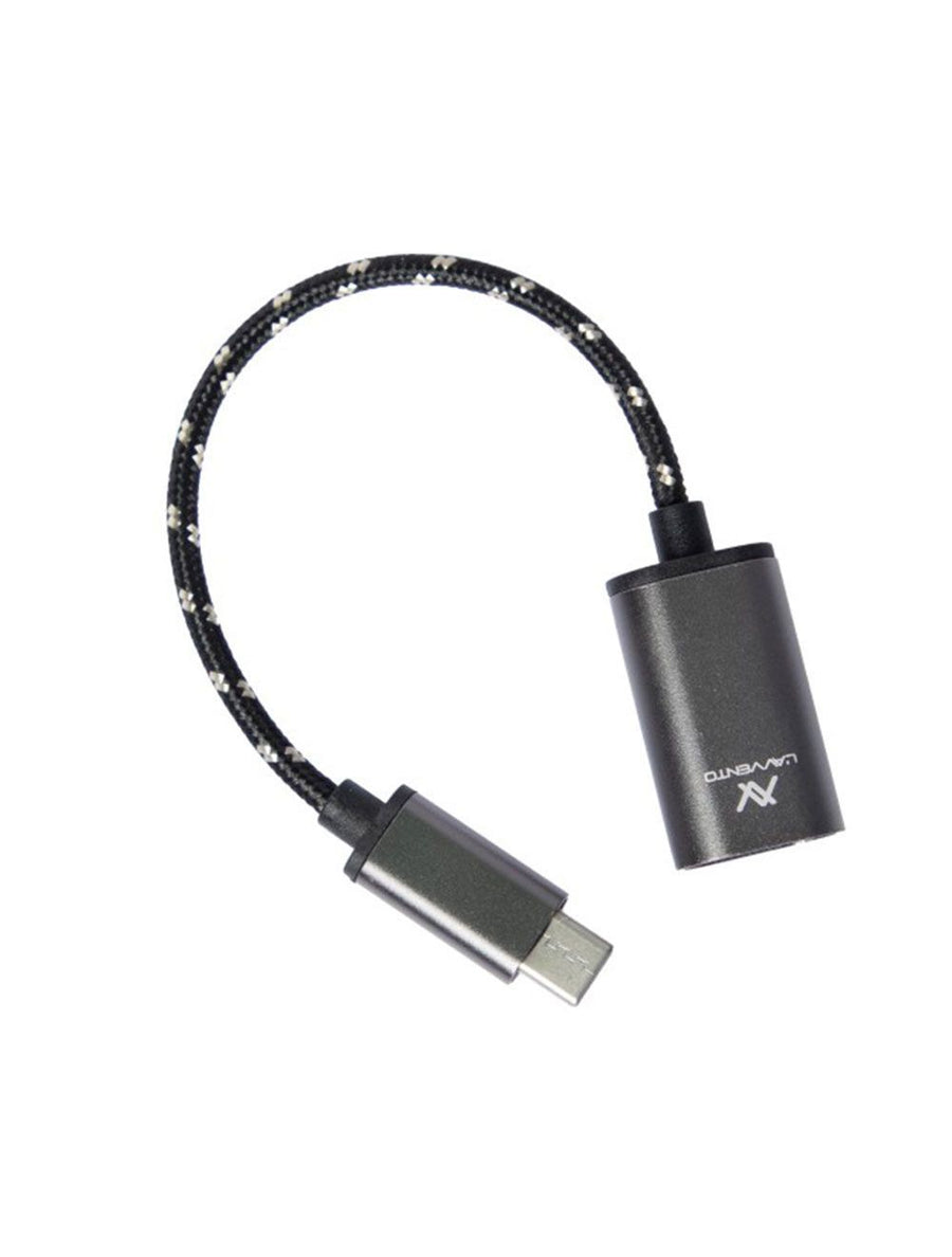 L'avvento DC136 USB OTG Adapter Cable | USB Type-C Male to USB-A Female | 20 cm | Black