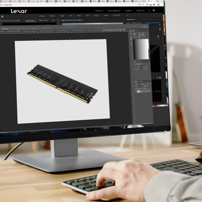 Lexar LD4AU032G-B3200GSST 32GB DDR4 Desktop Memory | DDR4-3200 · CL22 | 1.2V · 288-Pin UDIMM | 1x32GB Single Module · JEDEC | Limited Lifetime Warranty