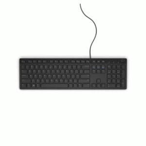 Dell KB216 Wired Multimedia Keyboard | Full-Size · Numeric Keypad | Chiclet Keys · Plunger Mechanism | USB-A · 1.8 m Cable | Spill-Resistant | Black