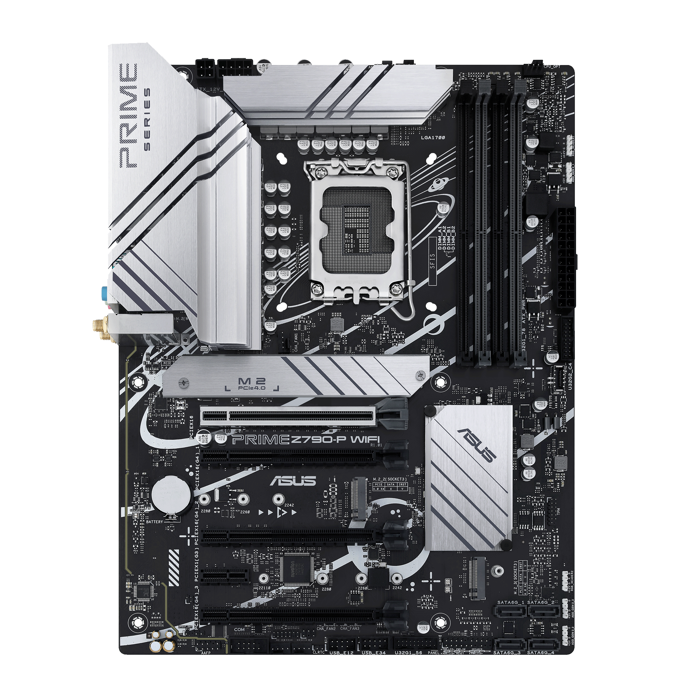 ASUS Prime Z790-P WiFi | Intel LGA 1700 ATX Motherboard | DDR5 7200+ | PCIe 5.0 | 3× M.2 | WiFi 6 | 2.5G LAN | USB 3.2 Gen 2x2 | Thunderbolt 4 / USB4 Header | For Intel 12th/13th/14th Gen