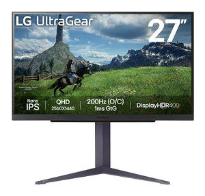 LG Ultragear™ 27GS85Q-B Gaming-PC-Monitor 27 27-Inch Gaming Monitor | QHD 2560x1440 | 200Hz | 1ms | IPS Panel