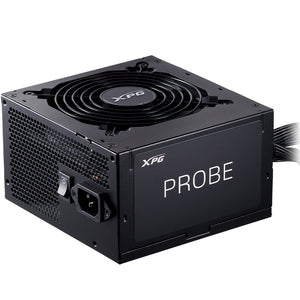 XPG PROBE 600W ATX Power Supply | 80 PLUS Bronze · up to 87% Efficiency at 50% Load | ATX 2.52 · Single +12V 46A | 120mm Sleeve-Bearing Fan | 6 Protections · 3-Year Warranty | Black