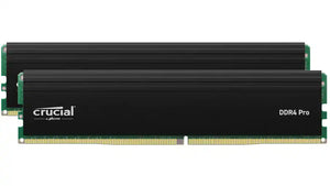 Crucial Pro DDR4 16GB Single Stick Black | 3200MHz CL22 | JEDEC Standard | Low-Profile Aluminum Heat Spreader | 1.2V Energy Efficient | Dual Rank 2Rx8 | 288-Pin UDIMM | Universal Intel + AMD Compatibility | Premium Pro Series