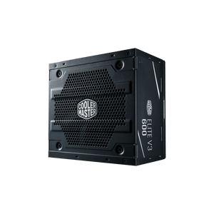 Cooler Master Elite V3 230V 600W ATX Power Supply | 600W Continuous · >80% Average Efficiency | Active PFC | Quiet 120 mm Fan | 3-Year Warranty | Black