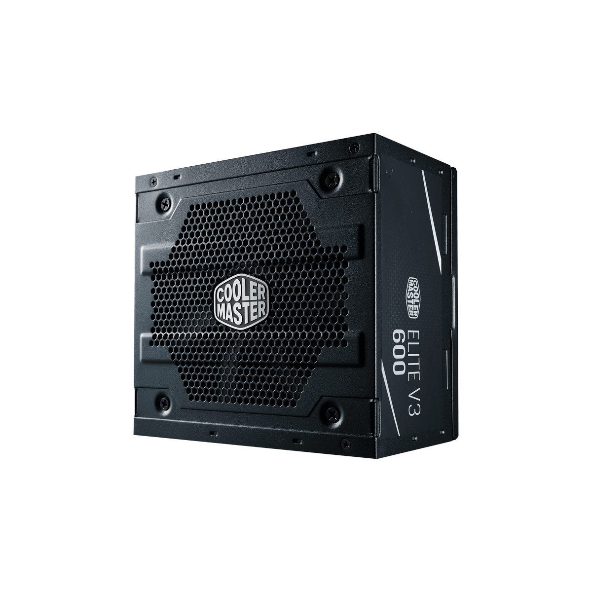 Cooler Master Elite V3 230V 600W ATX Power Supply | 600W Continuous · >80% Average Efficiency | Active PFC | Quiet 120 mm Fan | 3-Year Warranty | Black