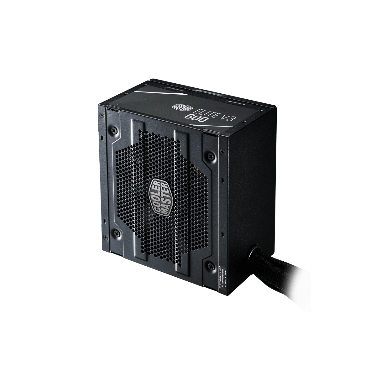 Cooler Master Elite V3 230V 600W ATX Power Supply | 600W Continuous · >80% Average Efficiency | Active PFC | Quiet 120 mm Fan | 3-Year Warranty | Black