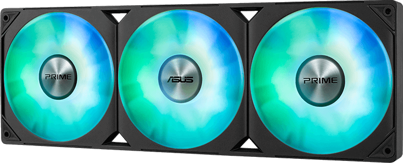 ASUS Prime LC 360 ARGB 360mm AIO Liquid CPU Cooler | 397x120x27mm Radiator | 3x 120mm PWM/DC · 600-2200 RPM · 75.7 CFM ·