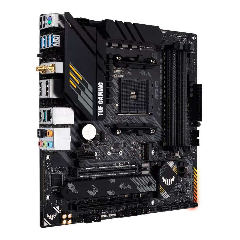ASUS TUF Gaming B550M-PLUS WiFi II | AMD AM4 Micro-ATX Motherboard | DDR4 4866+ | PCIe 4.0 | Dual M.2 | WiFi 6 | 2.5G LAN | For Ryzen 5000/3000 Series