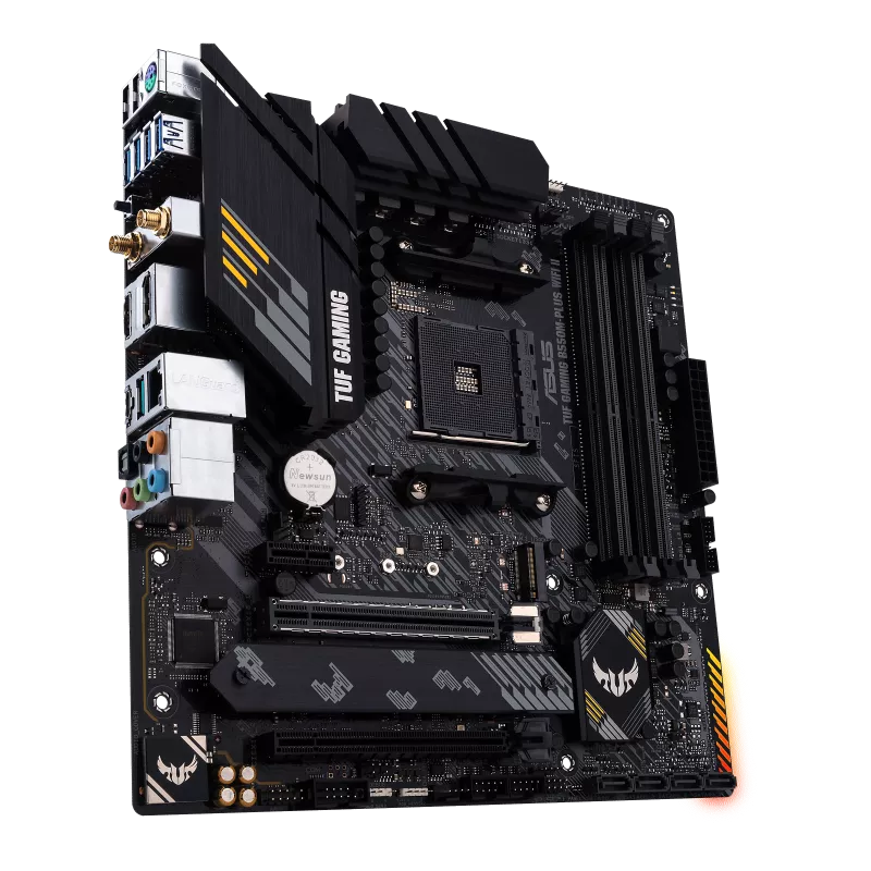 ASUS TUF Gaming B550M-PLUS WiFi II | AMD AM4 Micro-ATX Motherboard | DDR4 4866+ | PCIe 4.0 | Dual M.2 | WiFi 6 | 2.5G LAN | For Ryzen 5000/3000 Series