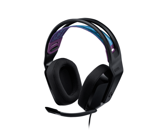 Logitech G335 Wired Gaming Headset | 40mm Neodymium Drivers | 3.5mm Universal Connection | Flip-to-Mute Mic | Suspension Headband with Reversible Strap | On-Ear Volume Roller | 240g | Discord Certified