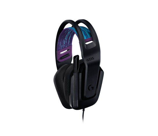 Logitech G335 Wired Gaming Headset | 40mm Neodymium Drivers | 3.5mm Universal Connection | Flip-to-Mute Mic | Suspension Headband with Reversible Strap | On-Ear Volume Roller | 240g | Discord Certified