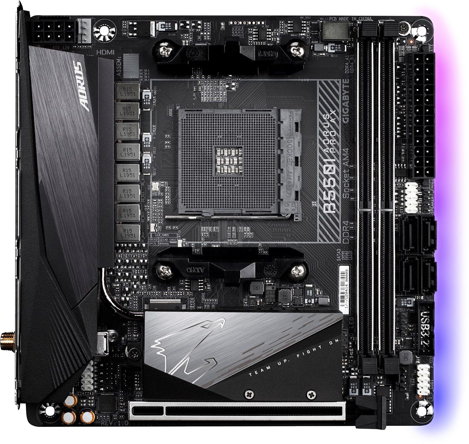 GIGABYTE B550I AORUS Pro AX | AMD AM4 Mini-ITX Motherboard | DDR4 5300+ | PCIe 4.0 | Dual M.2 | WiFi 6E | 2.5G LAN | USB 3.2 Gen 2 Type-C | For Ryzen 3000/4000/5000 Series | Small Form Factor PC