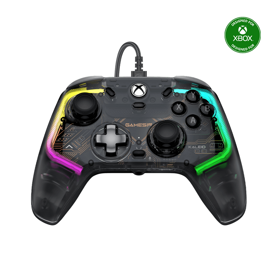 GameSir Kaleid K1 Wired Xbox Controller | Hall Effect Sticks · Triggers | RGB · Transparent Shell | 3 m Detachable USB-C