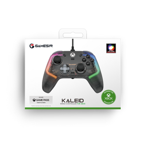 GameSir Kaleid K1 Wired Xbox Controller | Hall Effect Sticks · Triggers | RGB · Transparent Shell | 3 m Detachable USB-C · 3.5 mm Audio Jack | 213 g | Xbox Series X/S · Xbox One · Windows 10/11 · Steam | Black