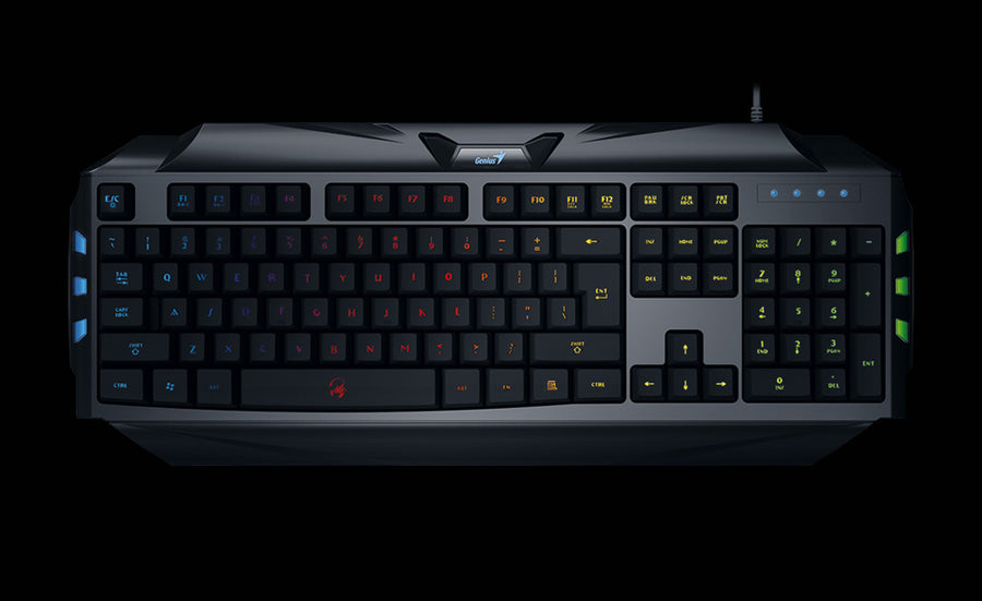 Genius Scorpion K5 Gaming Keyboard | 7-Colour Backlight · 4 Lighting Modes | 19-Key Anti-Ghosting | 12 Function Keys | 1