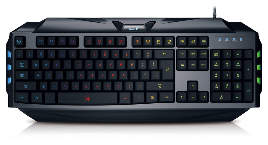 Genius Scorpion K5 Gaming Keyboard | 7-Colour Backlight · 4 Lighting Modes | 19-Key Anti-Ghosting | 12 Function Keys | 1