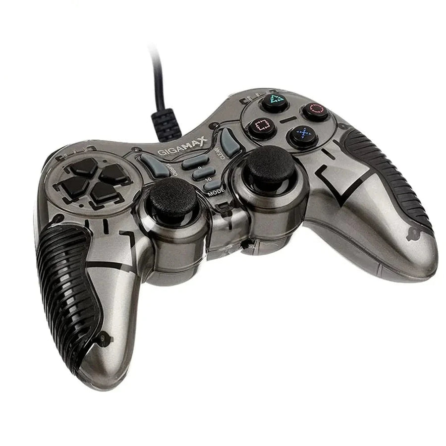 Gigamax Plus 6060 Double Wired Gamepad | 2 Controllers · Single USB Connector | Dual Analog Sticks · 8-Way D-Pad | Turbo
