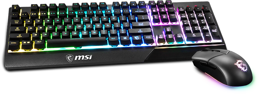 MSI Vigor GK30 Combo Gaming Keyboard and Mouse | Plunger Switches · 12M Keystrokes · RGB Mystic Light | Clutch GM11 · PM