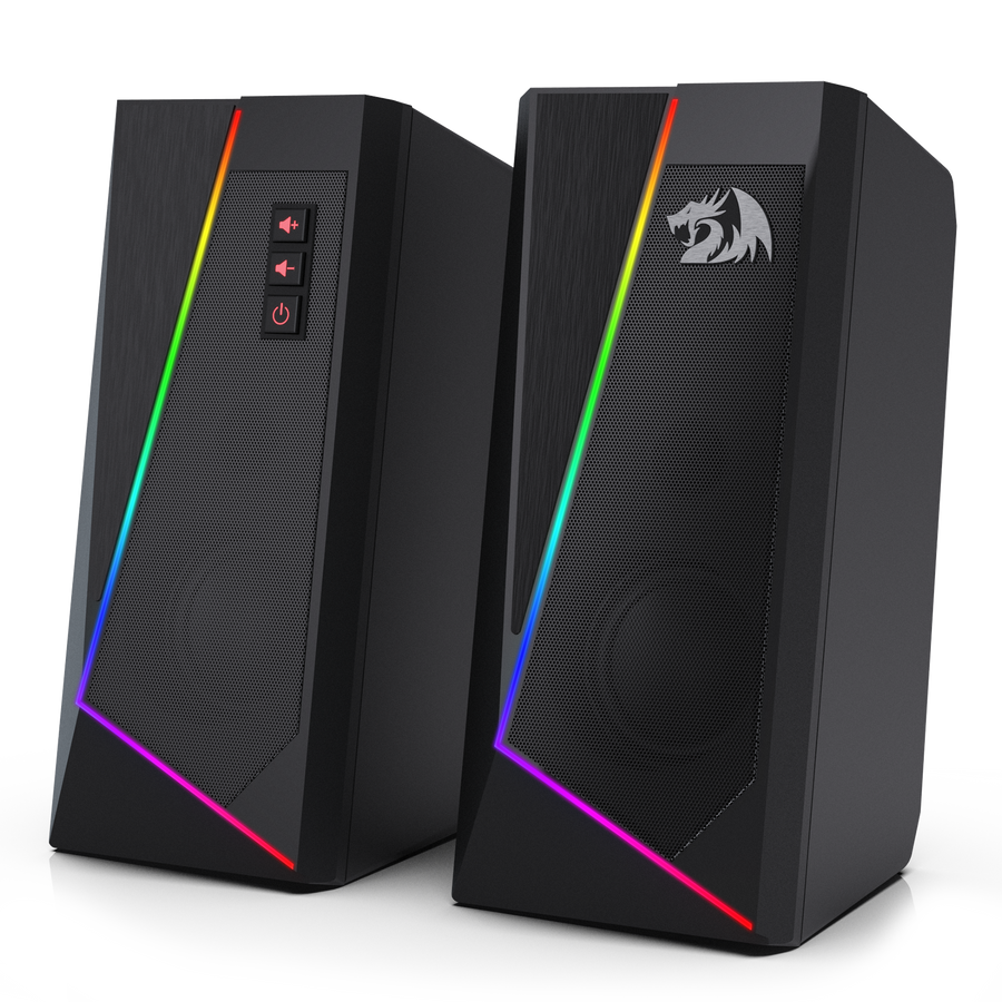 Redragon Anvil GS520 RGB Desktop Speakers | 2.0 Stereo · 2 × 3 W RMS | 2 inch Drivers | 160 Hz–20 kHz | USB + 3.5 mm | 6