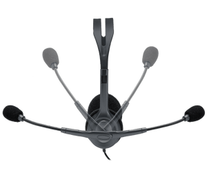 Logitech H111 Stereo Headset | Single 3.5mm Jack · 2.35m Cable | 20Hz–20kHz · 32 Ohm | Rotating Noise-Cancelling Boom Mic | 73.2g | Black