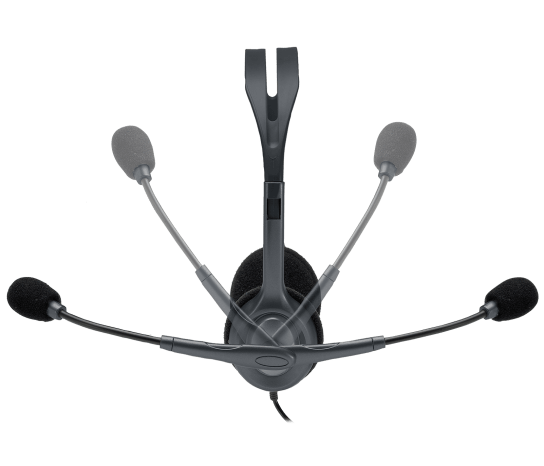 Logitech H111 Stereo Headset | Single 3.5mm Jack · 2.35m Cable | 20Hz–20kHz · 32 Ohm | Rotating Noise-Cancelling Boom Mic | 73.2g | Black