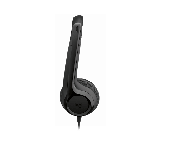 Logitech H390 USB Wired Headset | 30 mm Drivers | Noise-Cancelling Rotating Boom Mic | In-Line Volume · Mute | 1.9 m USB