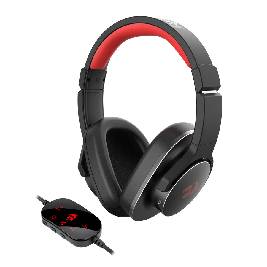 Redragon Europe H720 USB Gaming Headset | 50mm Drivers | 7.1 Surround Sound | USB · 3.5mm | Detachable Microphone | Synt