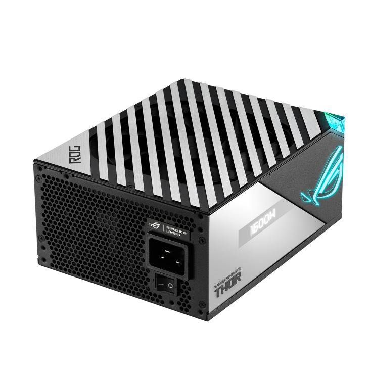 ASUS ROG Thor 1600W Titanium Netzteil (1600W, Aura Sync RGB-Beleuchtung, OLED Display, PCIe 5.0 Ready, Galliumnitrid-Transistoren, Digitale Steuerung)