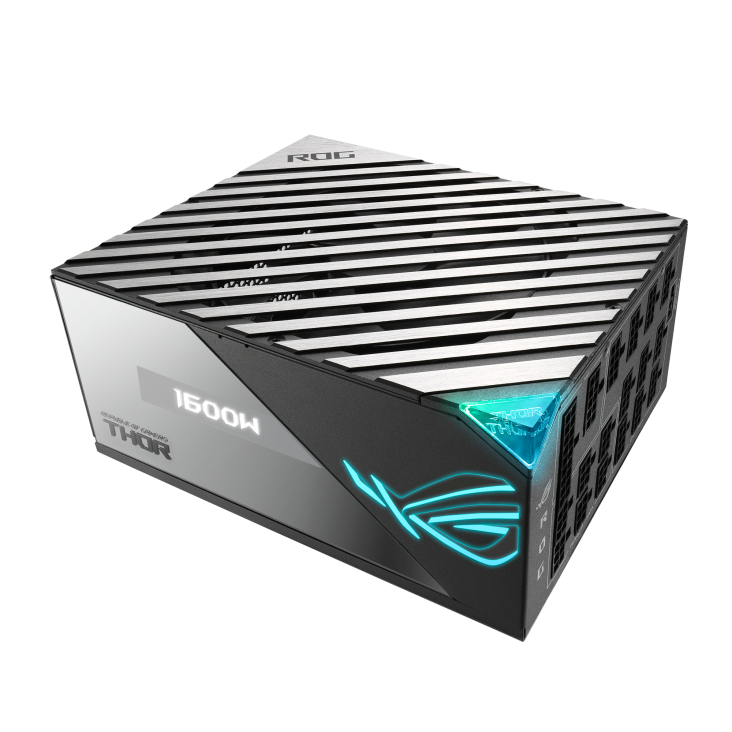 ASUS ROG Thor 1600W Titanium Netzteil (1600W, Aura Sync RGB-Beleuchtung, OLED Display, PCIe 5.0 Ready, Galliumnitrid-Transistoren, Digitale Steuerung)
