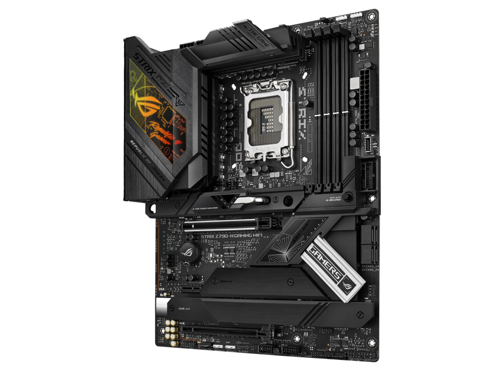 ASUS ROG Strix Z790-H Gaming WiFi | Intel LGA 1700 ATX Motherboard | DDR5 7800+ | PCIe 5.0 | WiFi 6E | 4× M.2 | USB 3.2 Gen 2x2 | Aura Sync RGB
