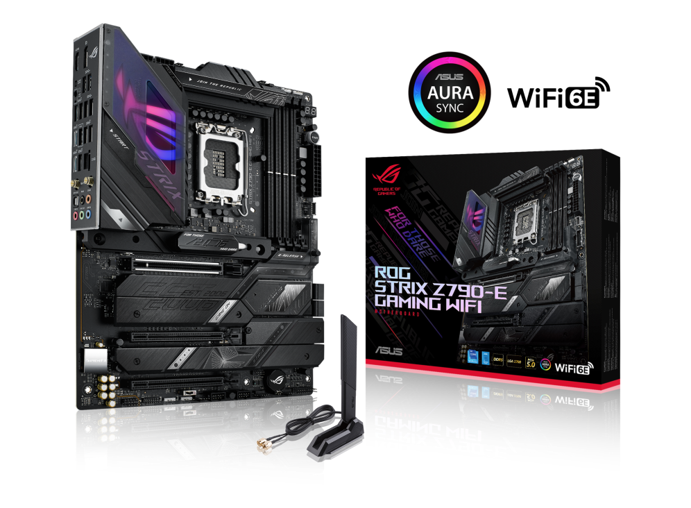 ASUS ROG Strix Z790-E Gaming WiFi | Intel LGA 1700 ATX Motherboard | DDR5 7200+ | PCIe 5.0 | 5× M.2 with PCIe 5.0 | WiFi 6E | USB 3.2 Gen 2x2 + 30W PD | For Intel 12th/13th/14th Gen