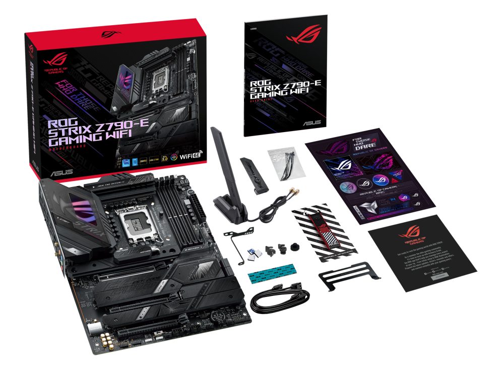ASUS ROG Strix Z790-E Gaming WiFi | Intel LGA 1700 ATX Motherboard | DDR5 7200+ | PCIe 5.0 | 5× M.2 with PCIe 5.0 | WiFi 6E | USB 3.2 Gen 2x2 + 30W PD | For Intel 12th/13th/14th Gen