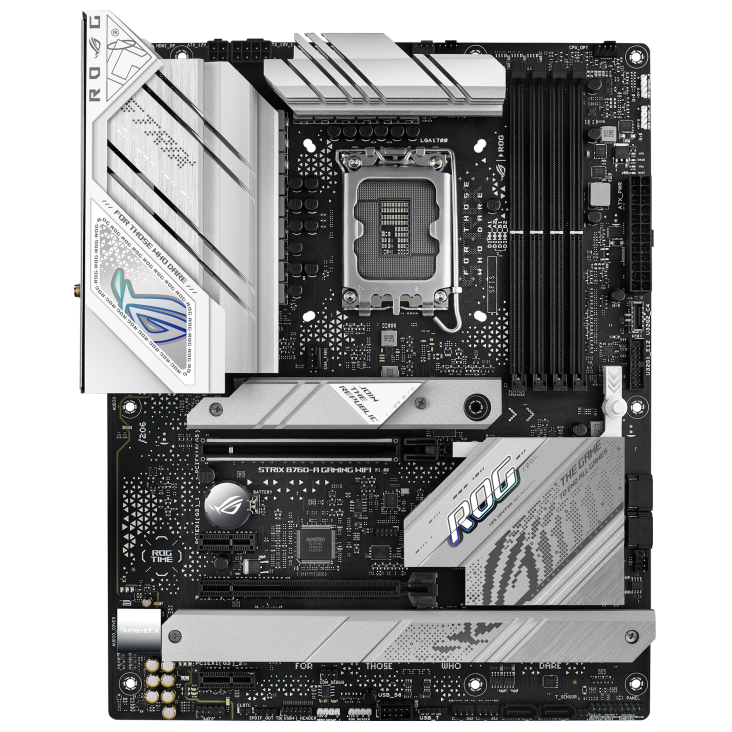 ASUS ROG Strix B760-A Gaming WiFi | Intel LGA 1700 ATX White Motherboard | DDR5 7800+ | PCIe 5.0 | 3× M.2 | WiFi 6E | USB 3.2 Gen 2x2 | ROG SupremeFX Audio | For Intel 12th/13th/14th Gen