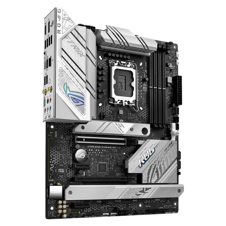 ASUS ROG Strix B760-A Gaming WiFi | Intel LGA 1700 ATX White Motherboard | DDR5 7800+ | PCIe 5.0 | 3× M.2 | WiFi 6E | USB 3.2 Gen 2x2 | ROG SupremeFX Audio | For Intel 12th/13th/14th Gen