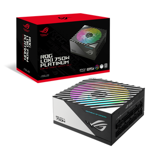 ASUS ROG Loki SFX-L 750W Platinum Power Supply Black | 80+ Platinum + Cybenetics Platinum | ATX 3.0 + PCIe 5.0 Native 600W 12VHPWR | 120mm Axial-Tech ARGB Fan | Aura Sync | Etched Modular Cables | SFX-L Form Factor | Lambda A Acoustics
