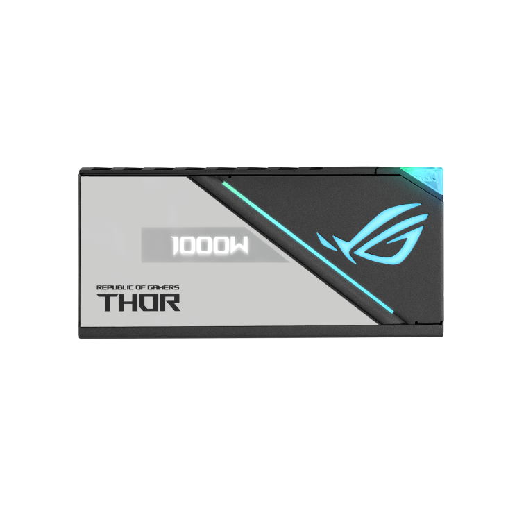 ASUS ROG THOR 1000W Platinum II Alimentatore PC Modulare, ATX12V, Dissipatori ROG, Tecnologia 0dB, Ventola da 135mm, Schermo OLED, Cavi Sleeve, Aura Sync RGB