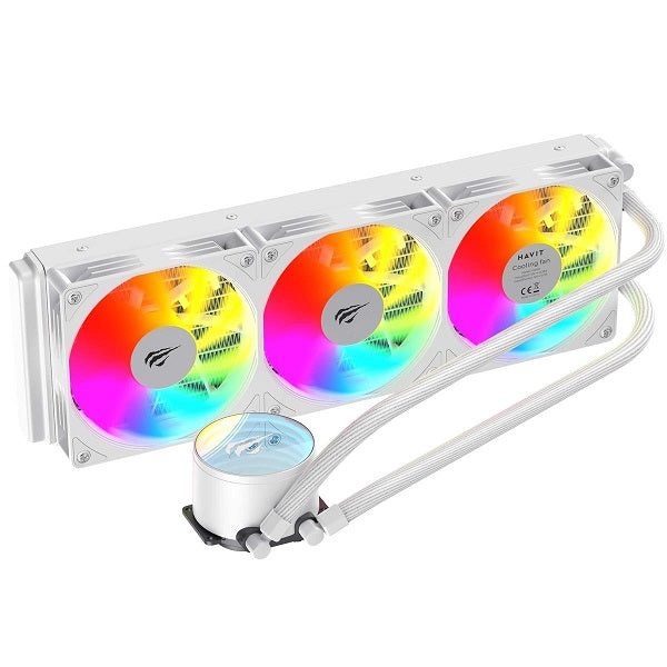 HAVIT Gamenote F2002 AIO Liquid CPU Cooler | 360mm Radiator | Intel LGA1700 · AMD AM5 | White