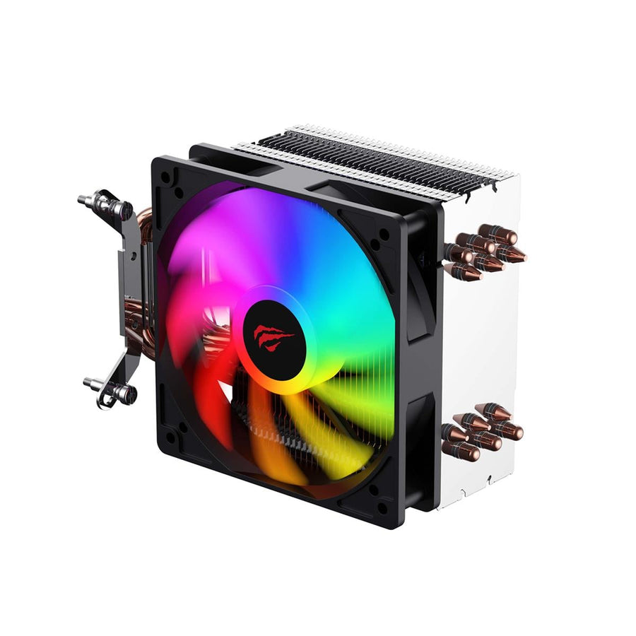 HAVIT Gamenote F2005 CPU Air Cooler | 6 × 6mm Copper Heatpipes · 200W TDP | 120mm RGB Fan · Hydraulic Bearing | Aluminiu
