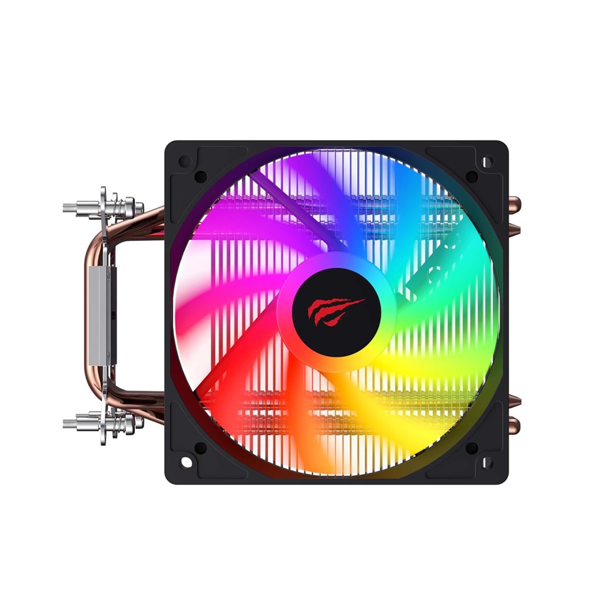 HAVIT Gamenote F2005 CPU Air Cooler | 6 × 6mm Copper Heatpipes · 200W TDP | 120mm RGB Fan · Hydraulic Bearing | Aluminium Fin Tower · 12V | Intel LGA1700 · LGA1200 · LGA115X | Black