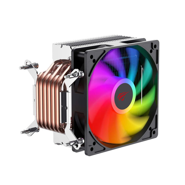 HAVIT Gamenote F2005 CPU Air Cooler | 6 × 6mm Copper Heatpipes · 200W TDP | 120mm RGB Fan · Hydraulic Bearing | Aluminiu