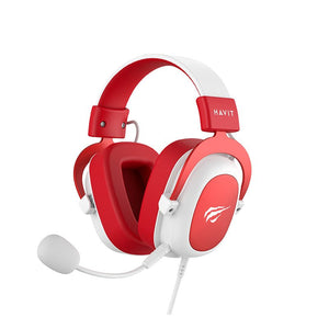 Havit H2002d Wired Gaming Headset | 53mm Custom Drivers | 20Hz-20kHz | 64Ω | Detachable 360° Omnidirectional Mic | Protein Leather Earmuffs | 2m 3.5mm Cable | PC · PS4/PS5 · Xbox | Black · Blue · Purple · Pink · Red