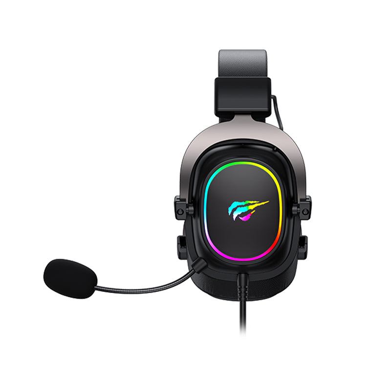HAVIT Gamenote H2002P Gaming Headset | 53mm Drivers | Virtual 7.1 Surround · RGB | Detachable Magnetic Mic | 3.5mm + USB · 2.1m | Black